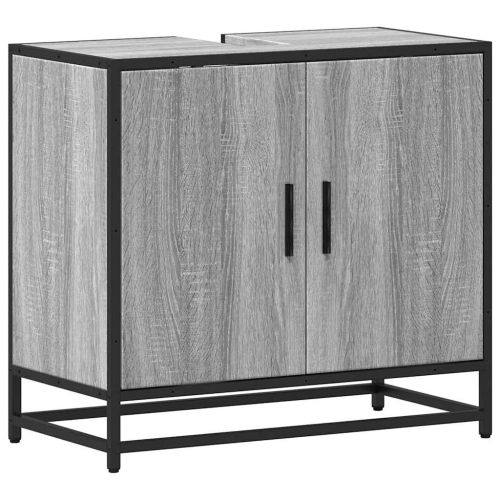Шкаф за мивка в банята Grey Sonoma Инженерна дървесина