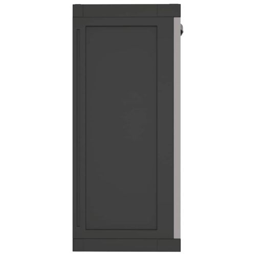 Външен шкаф за съхранение, сиво и черно, 65x37x85 см, PP