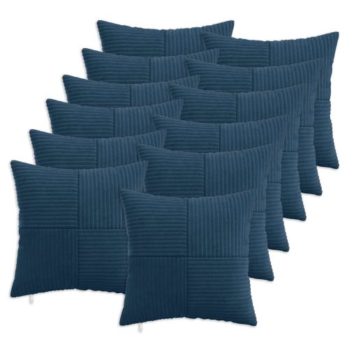 Калъфка за възглавница 12 pcs ALMELO Морски син 45 x 45 cm
