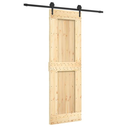 Преплъзваща се врата Естествено и черно 70 x 210 cm