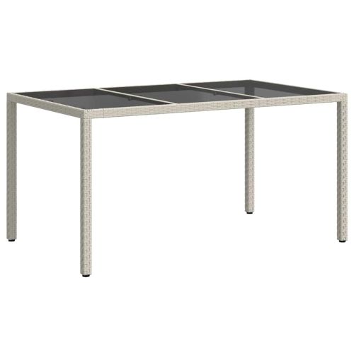 Градинска маса Бяло 150 x 90 x 75 cm полиратан