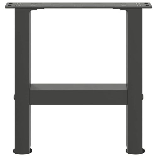 Крака за масичка за кафе, антрацит, 2 бр., 40 x (30-31) см, стомана