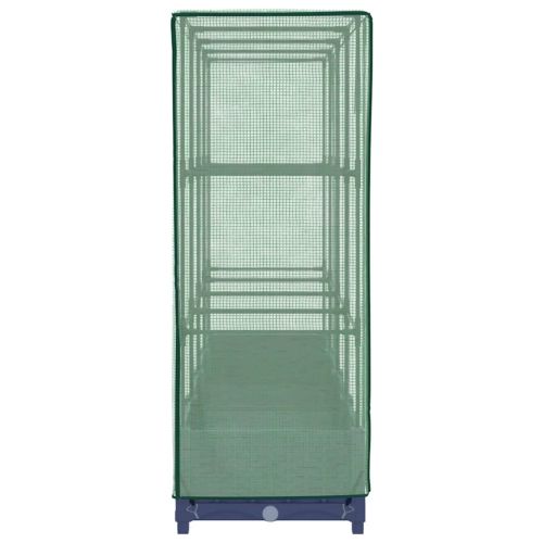 Повдигнато легло с покривало за оранжерия, ратанова имитация, 160x40x123 см