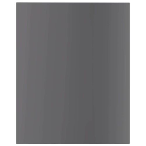 Рафтове, 8 бр, сив гланц, 40x50x1,5 см, инженерно дърво