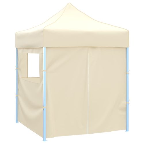 Парти шатър 200 x 200 x 315 см Кремаво Оксфордска тъкан