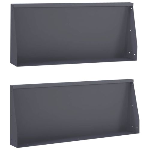 Задържащи стени 2 бр. 100 x 12 x 50 см Стомана Антрацит