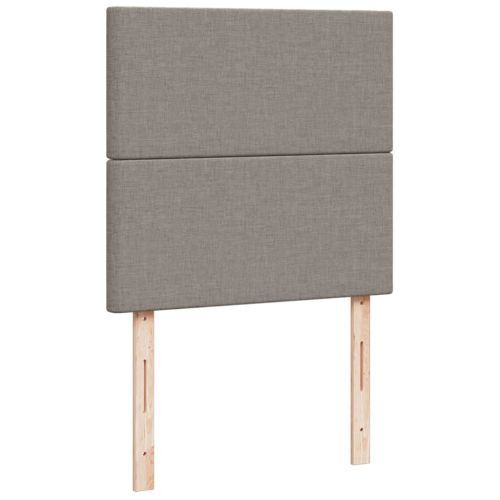 Боксспринг легло с матрак, таупе, 90x200 см, плат