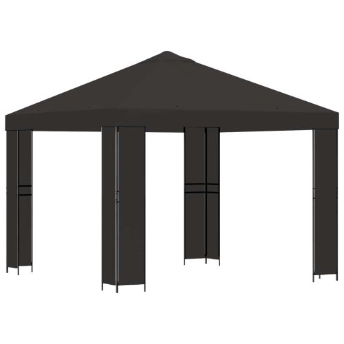 Шатра 3 x 3 m Антрацит Полиестер и стомана 190 gsm