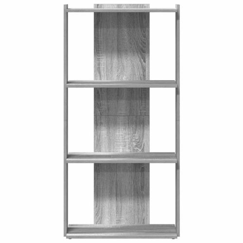 Библиотека 3 рафта сив сонома 60x30x120 см инженерно дърво
