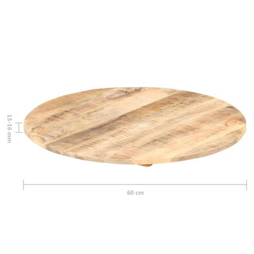 Плот за маса, мангово дърво масив, кръгъл, 15-16 мм, 60 cм