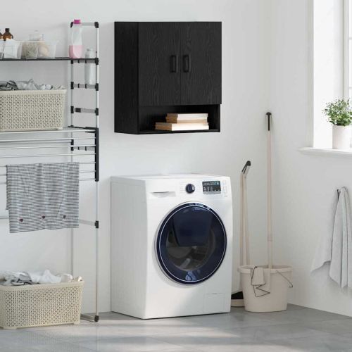 Стенен шкаф 60 x 31 x 70 см Инженерна дървесина Черен дъб