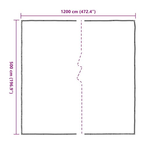 Прозрачен брезент с капси 5x12 m Полиетилен