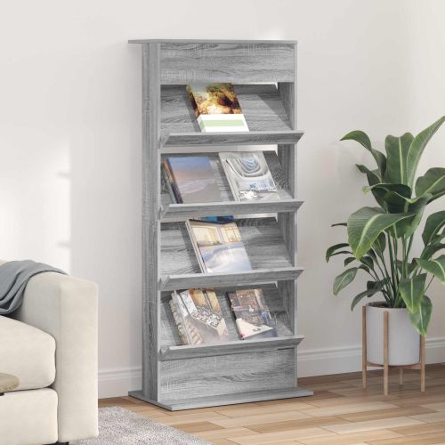 Етажерка за списания Сив Сонома 70 x 41 x 156 см