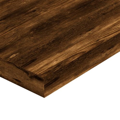 Стенни рафтове 4 бр опушен дъб 60x10x1,5 см инженерно дърво