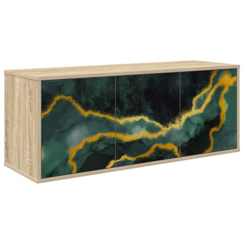Стенен телевизионен шкаф WIJHE 102 x 33 x 40 см Дъб сонома