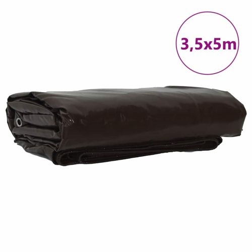 Найлон 650g / m² Кафяво 3,5 x 5 m Канва с PVC покритие