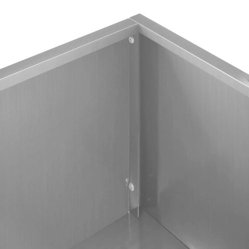 Градинска саксия Сребристо 100 x 30 x 49 см Поцинкована стомана