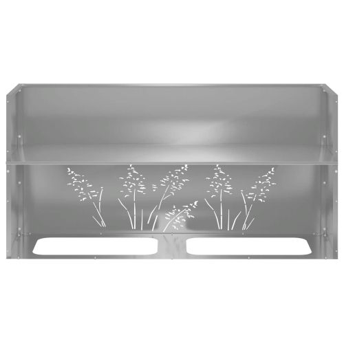 Градинска саксия Сребристо 100 x 30 x 49 см Поцинкована стомана