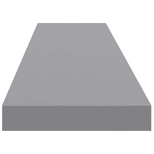 Окачени стенни рафтове, 2 бр, сиви, 120x23,5x3,8 см, МДФ