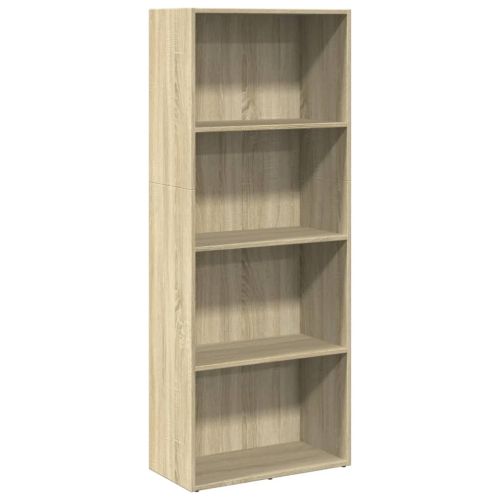 Библиотека, сонома дъб, 60x30x152 см, инженерно дърво