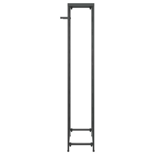 Поставка за вино за 27 бутилки черна 34x18x100 см ковано желязо