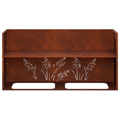 Градинска саксия 2 бр. Ръждясало 100 x 20 x 49 см
