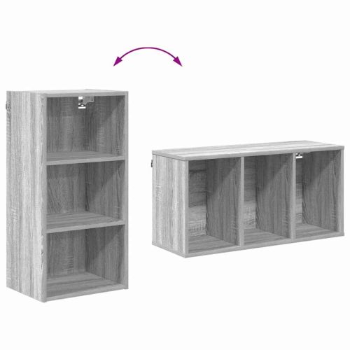 Висящ шкаф Сив Сонома 40 x 29,5 x 80 см Инженерна дървесина