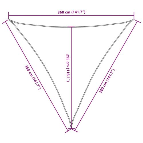 Сенник-платно, Оксфорд плат, триъгълно, 3.6x3.6x3.6 м, кремаво