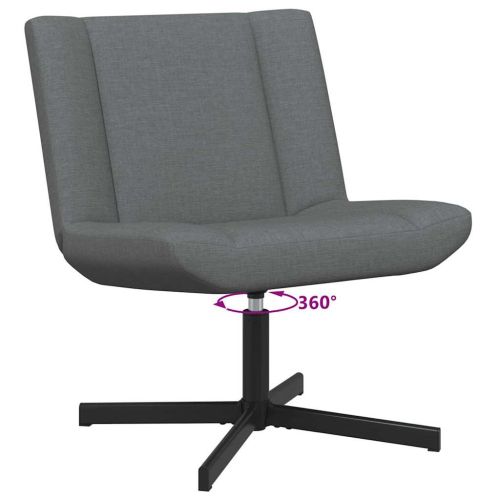Въртящ се стол Тъмносиво 63 x 75 x 76 см текстил