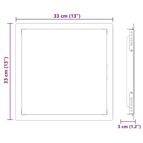 Достъпен панел Бяло 33 x 33 x 3 см Стомана