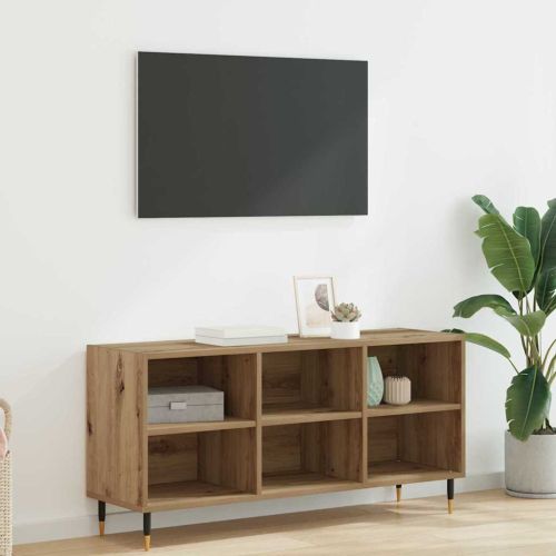 ТВ шкаф 103,5 x 30 x 50 см Дъб Инженерна дървесина