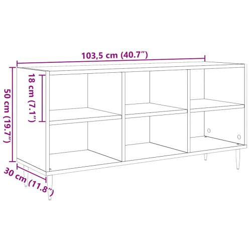 ТВ шкаф 103,5 x 30 x 50 см Дъб Инженерна дървесина