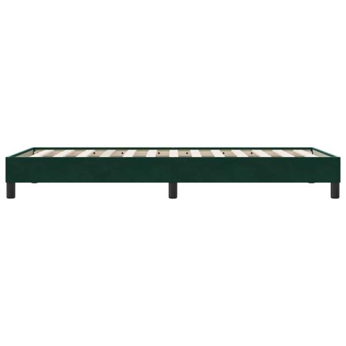 Box Spring Легло без матрак Тъмнозелено 90x210 cm Кадифе