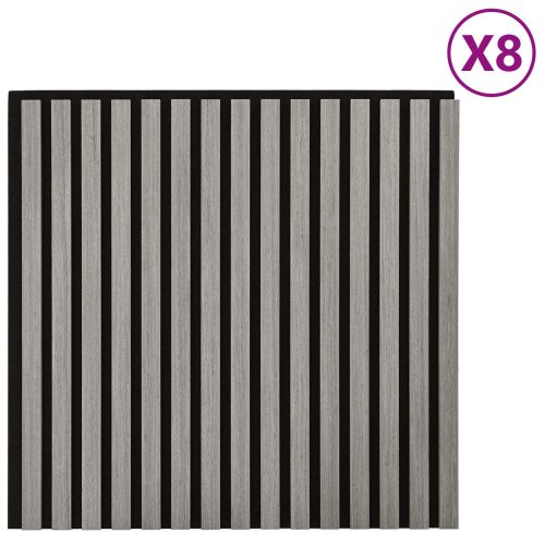 Стенни панели 8 бр. 60,5 x 60 см Сиво