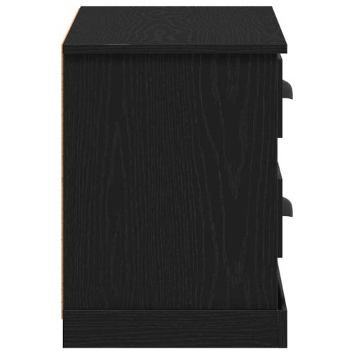 ТВ шкаф 99,5 x 35,5 x 48 см Черния дъб Инженерна дървесина