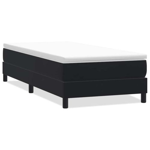 Box Spring Легло без матрак Черно 80x210 cm Кадифе