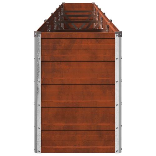 Вдигната леха за градина Ръждясало 400 x 40 x 55 см картон