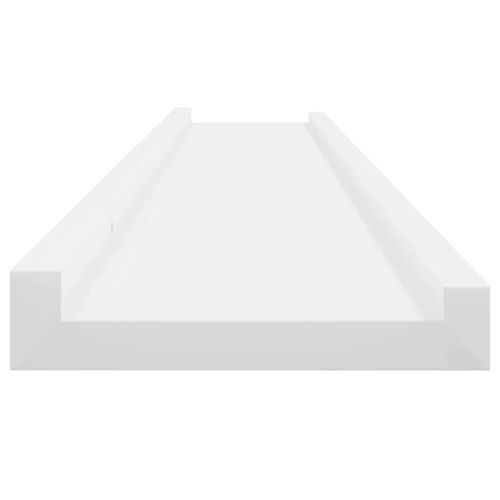 Стенни рафтове, 2 бр, бели, 100x9x3 см