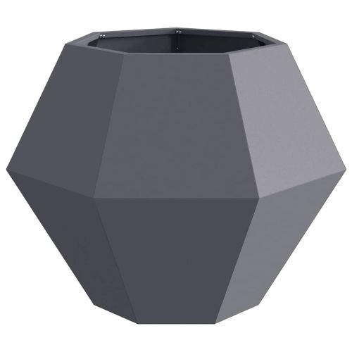 Кашпа 2 бр. Антрацит 75 x 75 x 60 см Стомана