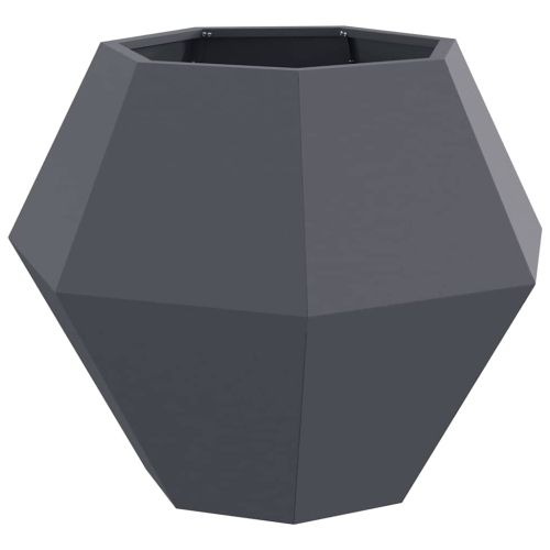 Кашпа 2 бр. Антрацит 75 x 75 x 60 см Стомана