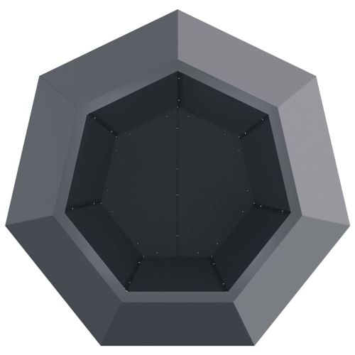 Кашпа 2 бр. Антрацит 75 x 75 x 60 см Стомана