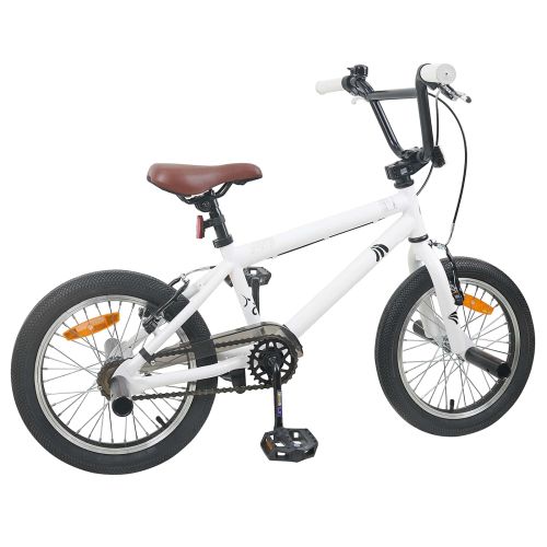 BMX Велосипед 18 инча за 7-10 години Бяло