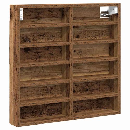 Витрина Монтиране на стена Старо дърво 60 x 8,5 x 58 см