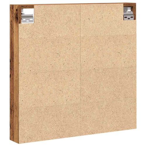 Витрина Монтиране на стена Старо дърво 60 x 8,5 x 58 см