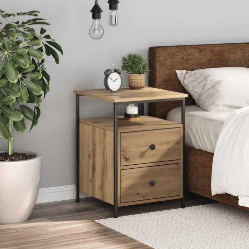 Bedside Cabinet Artisan Oak 44x45x60 cm Engineered Wood - Untranslated