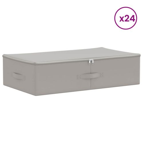 Кутия за съхранение 24 бр. Нетъкан текстил 70 x 40 x 18 см Сиво
