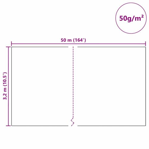 Флийс за защита на растения от замръзване Бяло 50 x 3,2 м