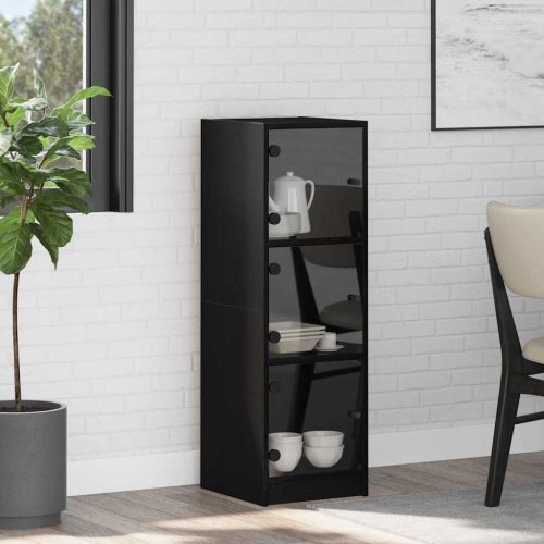 Висок шкаф Черния дъб 35 x 37 x 109 см Инженерна дървесина