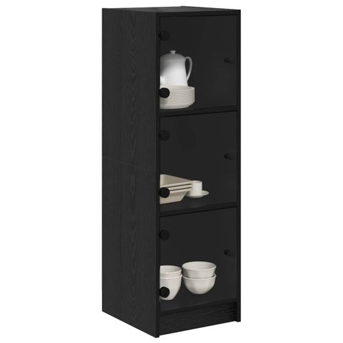 Висок шкаф Черния дъб 35 x 37 x 109 см Инженерна дървесина