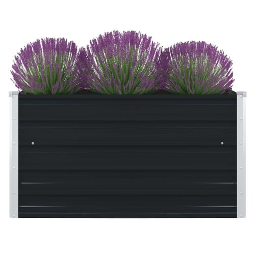 Повдигната леха, 100x100x45 см, поцинкована стомана, антрацит